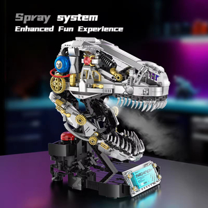 EPT 916 pièces Kit de construction Crâne de T-Rex mécanique avec moteur, lumière, son et brume, Modèle de dinosaure Steampunk à monter pour adolescents et adultes - Product Image 5