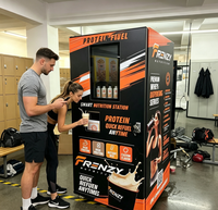 Distributeur automatique de boissons protéinées à fort rendement, 6 poudres, télécommande, pour centres de fitness et salles de sport, OEM ODM