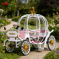 Kereta Labu Pernikahan Putri Mewah Romantis Bergaya untuk Tamasya Kereta Labu Cinderella yang Ditarik Kuda