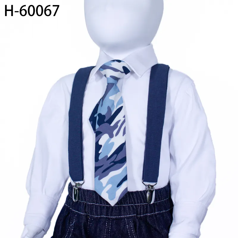 Custom Stripe And Camouflage Style Boys Fashion Necktie