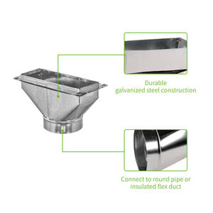 Sistema Hvac Junta de conducto de aire Caja de registro moderna redonda con brida Bota de registro de acero galvanizado - Product Image 4