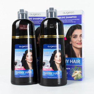 Champú de Color de Cabello con Aceite de Argán, Tratamiento Capilar Orgánico Mágico al por Mayor, 3 en 1, Extracto Herbal Natural, Champú Tinte para Cabello Negro - Product Image 2