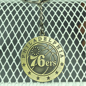 Porte-clés en métal NBA, cadeau pour les fans de basket-ball, mini porte-clés avec symbole d'équipe de basket-ball, porte-clés Rocket Warrior Laker, pendentif pour sac à dos, objet de collection - Product Image 2