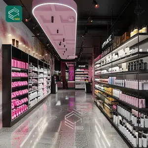 Shop Design Cosmetics Middle Display Rack Showcase Perfume Store Counter Wig Retail Display Beauty Supply Kiosk