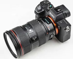Viltrox Mark V atualizado para Lente Canon EF/EF-S Adaptador de montagem de lente Sony E-mount PDAF/CDAF Autofoco EXIF com suporte
