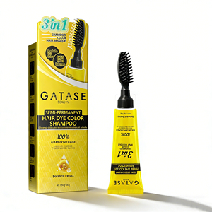 <span class=keywords><strong>Coloration</strong></span> capillaire Gatase |   Formule 3 en 1 : <span class=keywords><strong>Coloration</strong></span> capillaire, Nourrir et Nettoyer en profondeur |   Kit de <span class=keywords><strong>coloration</strong></span> semi-permanente de qualité salon pour usage domestique - Product Image 2