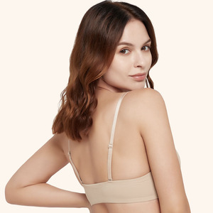 Commerce Extérieur Vente en Gros Respirant Petite Poitrine Froncée Logo sur Coupe Femmes Anti-Affaissement Sans Couture Boucle Avant Soutien-Gorge pour Femmes - Product Image 4