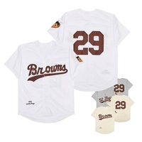 Jersey Baseball Bordir Jahitan Cepat Kering Pakaian Olahraga Kustom St. Louis 29 Throwback Vintage Putih Pria Wanita Remaja