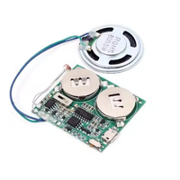 Modul Suara Chip IC yang Dapat Disesuaikan, Kotak Hadiah dengan Sensor Cahaya, Musik Terrekam untuk Kartu Ucapan DIY, Speaker Besi