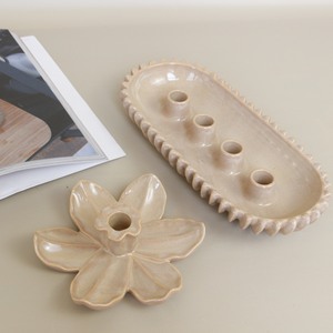 Porte-bougie en céramique mate artisanale de haute qualité, style nordique moderne, logo personnalisé, décoration d'intérieur, hôtel, <span class=keywords><strong>restaurant</strong></span>, cadeau LEXI - Product Image 1