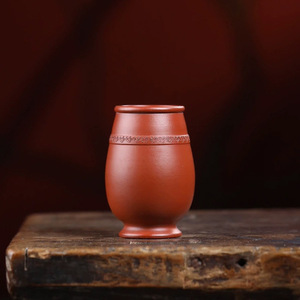 Maceta Clásica Hecha a Mano de Zisha y Zhuni con Patrón Auspicioso, en Forma de Copa, para Mesa de Té, Bonsái, Sun Wei - Product Image 1