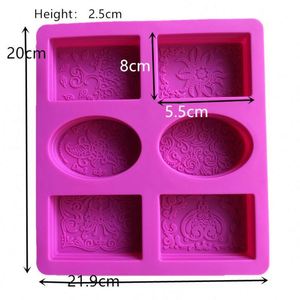 Wholesale 6 Cavities Eco-Friendly Reusable Silicone Round <b>Cake</b> Rice <b>Mold</b> Candle Soap <b>Mold</b> Ice Cube Trays - Product Image 1