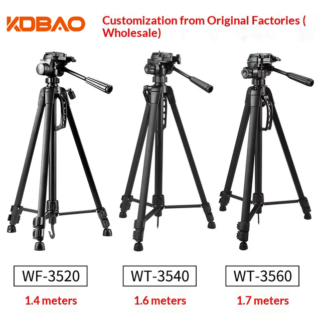 Kdbao Weifeng Wholesale Aluminum Alloy DSLR Tripod Flexible Quick-Release Plate Bubble Level 2-5kg Load Capacity Camera Mobile