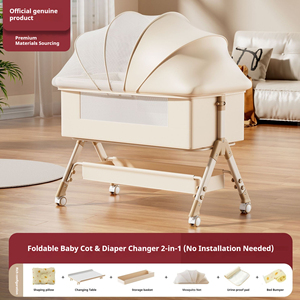 Prix Fabricant Vente en Gros <span class=keywords><strong>Lit</strong></span> Bébé Pliable Multifonctionnel 3-en-1 Moderne avec Cadre Métallique <span class=keywords><strong>pour</strong></span> Chambre et Extérieur avec Moustiquaire - Product Image 4