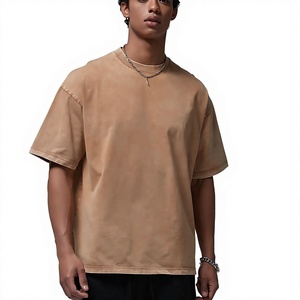 Men <b>Oversized</b> Plain Dyed Cotton <b>T</b>-<b>Shirt</b> O-<b>Neck</b> Short Sleeve Solid Color Casual Streetwear Fashion Tee - Product Image 4