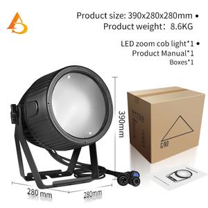 AICPOSE Precio al por Mayor, Luz Par COB de 200W, Impermeable, con Zoom, para Exteriores, Fiestas, Eventos, Escenarios, Luz LED Blinder COB - Product Image 6