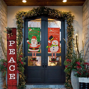 ของตกแต่งธงแขวนคริสต์มาสปี 2024 ของขวัญผ้าพื้นหลังลายการ์ตูน อุปกรณ์ประกอบฉากปาร์ตี้ ผ้าแขวนคริสต์มาส ของตกแต่งบ้าน - Product Image 2