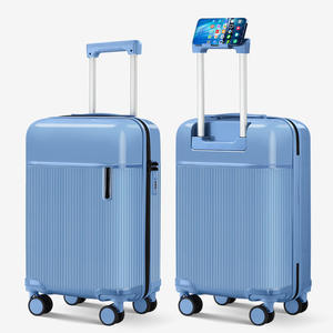 Valise à roulettes Yongsheng 20 pouces, bagage à main bleu ciel avec fermeture éclair à verrouillage, valise de voyage multifonctionnelle - Product Image 2