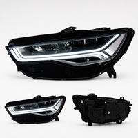 Ensemble de phares LED BK pour Audi A6 2012-2018, triple projecteur, matrice laser, DRL, clignotants séquentiels, plug and play