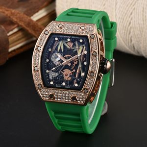 Edgy Contemporary Tonneau Shaped <strong>Rose</strong> <strong>Gold</strong> Plated Pav&eacute; <strong>Set</strong> Crystal Encrusted Skeletonized Dial Vibrant <strong>Watch</strong> - Product Image 3