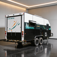 Pour Fournisseur OEM de VR : Remorque de camping familiale moderne de haute qualité avec espace de chargement arrière pour le transport de matériel de camping, caravane tout-terrain