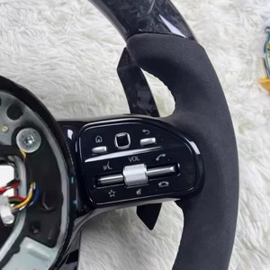 Volant en cuir perforé en fibre de carbone modifié avec LED pour Mercedes Benz AMG <span class=keywords><strong>GT</strong></span> W211 W222 W221 W204 W213 W205 W212 W177 - Product Image 4