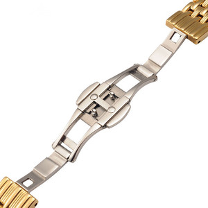 Bracelet de montre de remplacement Longines pour hommes et femmes avec boucle papillon, bracelet en acier inoxydable ultra-fin en maille, bracelets de montre de luxe - Product Image 5