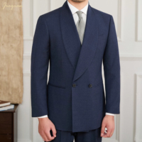 Costume à carreaux pour homme de qualité supérieure |   Élégant châle à revers |   Tissu classique à carreaux Glen Check TR |   Lavable en machine |   1 ensemble MOQ OEM/ODM