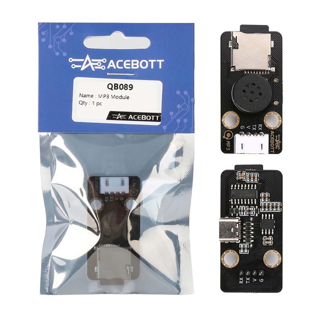 ACEBOTT OEM MP3 Voice Broadcast Module 5V 128MB SD Card LTE Sound Sensor Voice Announcements for DIY Compatible ESP32/Arduino