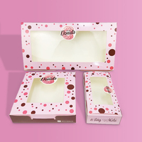 Vente en gros emballage en carton de papier pliable biodégradable personnalisé boîte d'emballage de gâteau biscuit cookie beignet avec logo