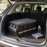 Caja de Almacenamiento Plegable para Maletero de Coche, Material Oxford Suave, Organizador de Maletero Plegable, 36L 66L, 4 Compartimentos, Origen China, Universal
