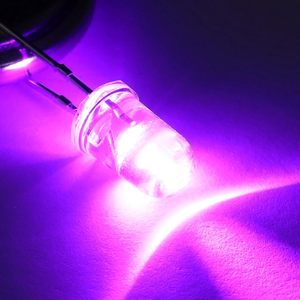 JINGLEIKE OEM/ODM <span class=keywords><strong>3V</strong></span> 5mm Paarse LED-lamp 395-400nm UV LED-<span class=keywords><strong>diode</strong></span> lampje 0.06W voor PCB-circuit indicator elektronische componenten - Product Image 4
