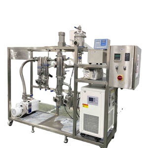 New Electric USA 납품 분자 스테인레스 스틸 연속 단거리 짧은 경로 얇은 와이프 필름 증류 기계 - Product Image 3