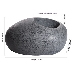 Grande Vaso da Esterno in Stile Nordico <span class=keywords><strong>con</strong></span> Design a Forma di Combinazione di Ciottoli per Piante in Vaso e Uso a Terra - Product Image 6