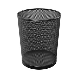 Large Capacity Metal Mesh Wastebasket Cylindrical Lidless Indoor Waste <b>Bin</b> for <b>Office</b> Bedroom Living Room Modern Minimalist - Product Image 5