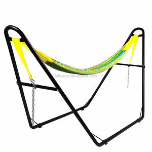 यूनिवर्सल हैवी ड्यूटी स्टील हैममॉक स्टैंड के साथ <span class=keywords><strong>9</strong></span> से 14 फीट लंबे काले आउटडोर पोर्टेबल फोल्डिंग हैममॉक फ्रेम स्टैंड - Product Image 6