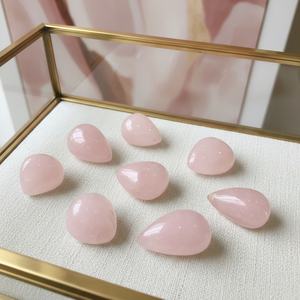 Collier pendentif en quartz rose naturel en gros, pierre de cristal de guérison, breloques pour la fabrication de bijoux, accessoires de bricolage, prix d'usine - Product Image 2