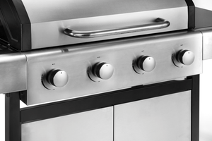 4-Pits Gasgrill, Hoge Kwaliteit <span class=keywords><strong>Trolley</strong></span> Draagbare <span class=keywords><strong>Trolley</strong></span>, Roestvrij Staal Bbq Grill Met Bijzettafel - Product Image 5