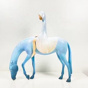 Il "sogno come un cavallo" dell'artista moderno Yu Ke: silenziosi ", decorazioni per la casa in resina per il tema dell'arte del salotto - Product Image 4