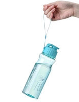 Botella de Agua Deportiva Portátil de Plástico de 650 ml con Tapa Abatible para Uso Diario de Estudiantes, Venta al Por Mayor para Publicidad