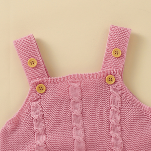 Mimixiong Vente en gros de haute qualité pour tout-petits Nouveau-né bébé maillot tricoté vêtements jarretelles barboteuses combinaisons Roupas de Bebes - Product Image 6