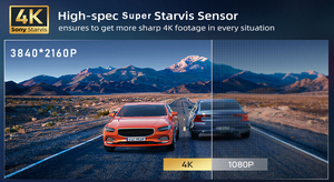 Camera Hành Trình 4K Màn Hình Cảm Ứng Toàn Bộ 10 Inch Mới Nhất Và Tốt Nhất Gương Chiếu Hậu Full HD 1080P Điều Hướng GPS Tầm Nhìn Ban Đêm - Product Image 5