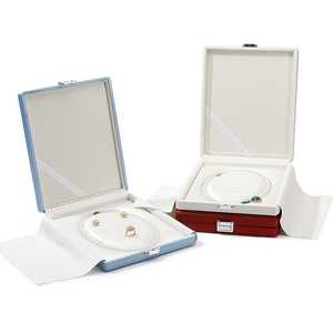 WEIMEI Boîte cadeau en stock d'usine avec logo personnalisé pour collier de perles Boîte d'emballage de bijoux en cuir Emballage de bijoux personnalisé - Product Image 2