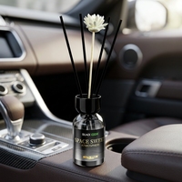 Diffuseur de parfum d'ambiance en verre de luxe 5 étoiles NOIR ODOR, désodorisant à bâtonnets en rotin, éliminateur d'odeurs longue durée, parfum d'hôtel 5