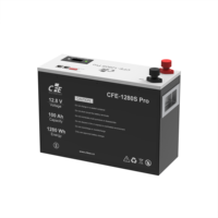 Batterie LFP de remplacement CFE-1280S Pro 12,8 V 100 Ah avec écran OLED et RS485 pour camping-car et système d'énergie solaire
