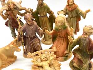 Crèche de Noël vintage sur mesure en gros, figurines religieuses de Noël, Marie, Joseph, le bébé Jésus pour la décoration de Noël - Product Image 4