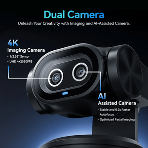 กล้องสตรีมมิ่ง AI แบบเลนส์คู่ 4K กล้องเว็บแคม PTZ กล้องอัจฉริยะ AI 4K สำหรับการถ่ายทอดสด - Product Image 3