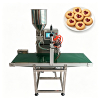 Machine de remplissage semi-automatique pour desserts : confiture, biscuits, gâteaux en forme d'étoile, cupcakes, madeleines, biscuits aux pépites de chocolat, mousses, parfaits