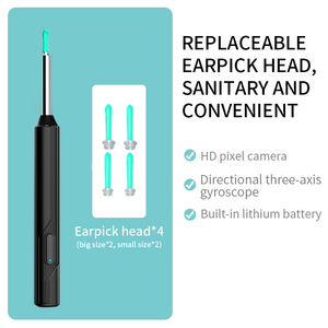 Curette auriculaire visuelle, outil de <span class=keywords><strong>nettoyage</strong></span> d'oreilles, éliminateur de cérumen, <span class=keywords><strong>nettoyage</strong></span> d'oreilles électrique sans fil WiFi - Product Image 6