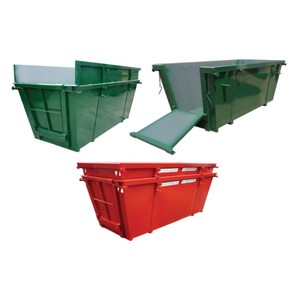 Bon marché Skip Container Gestion des déchets Benne en métal pour le recyclage des déchets solides Open Top <span class=keywords><strong>Induction</strong></span> Skip Bin - Product Image 1